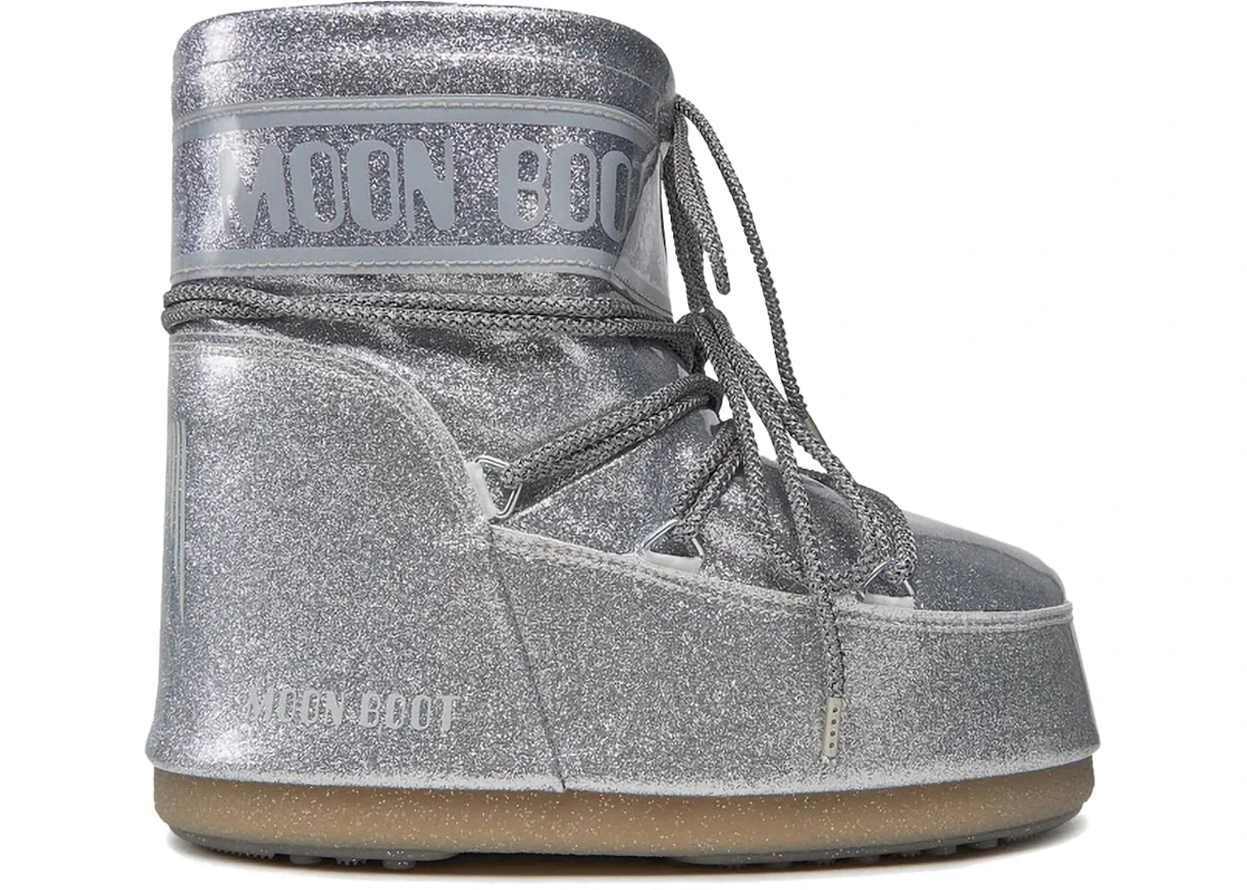 Moon Boot Icon Glitter Low Boot Silver - vue secondaire A