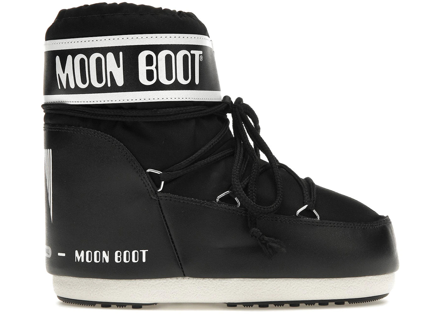 Moon Boot Icon Low Nylon Boot Black White