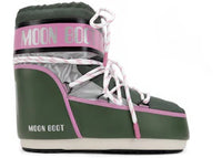 Moon Boot Icon Low Space Racing Forest Green/Silver/Pink (Women's)