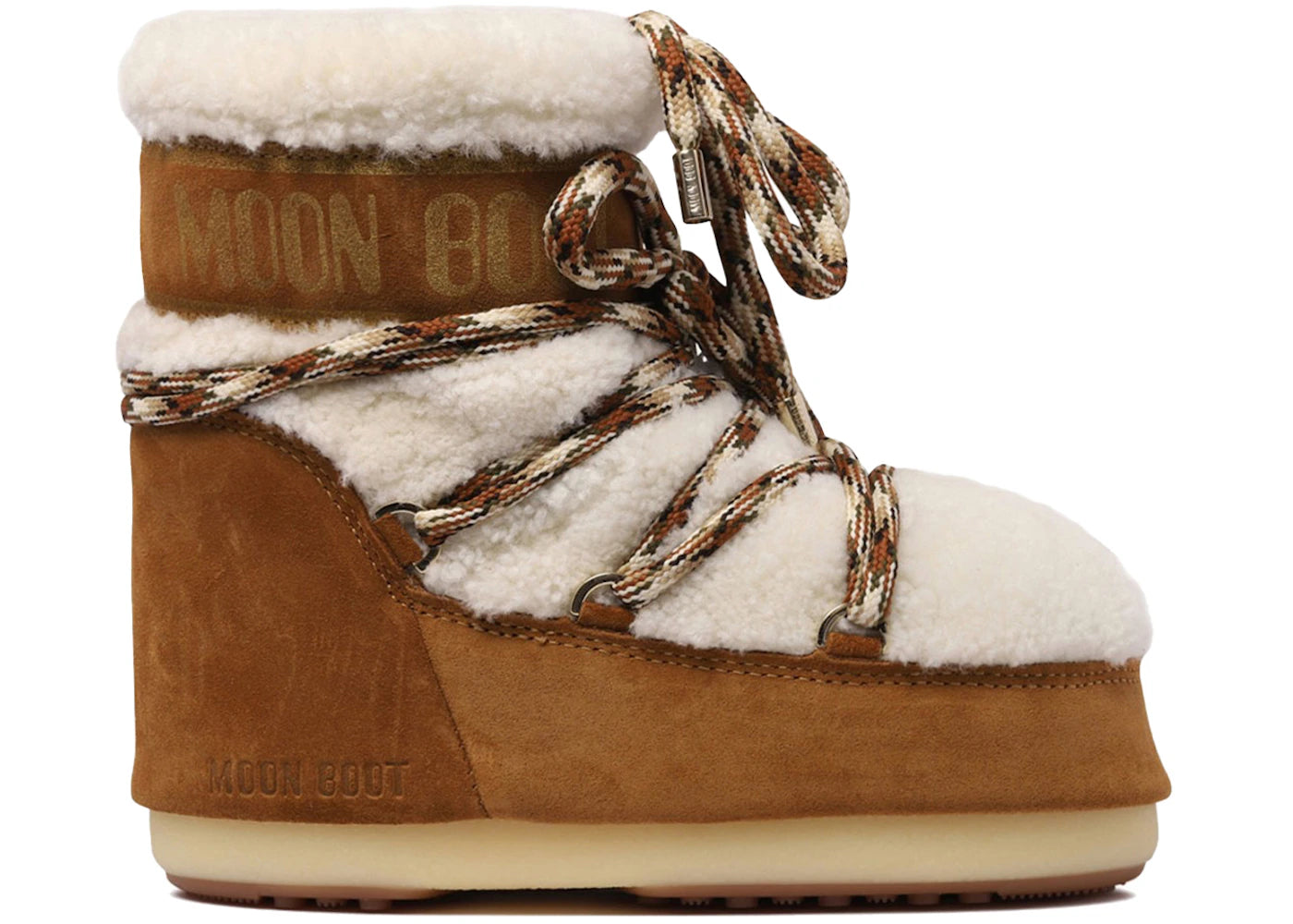 Moon Boot Icon Shearling Low Boot Whisky Off White - vue secondaire A