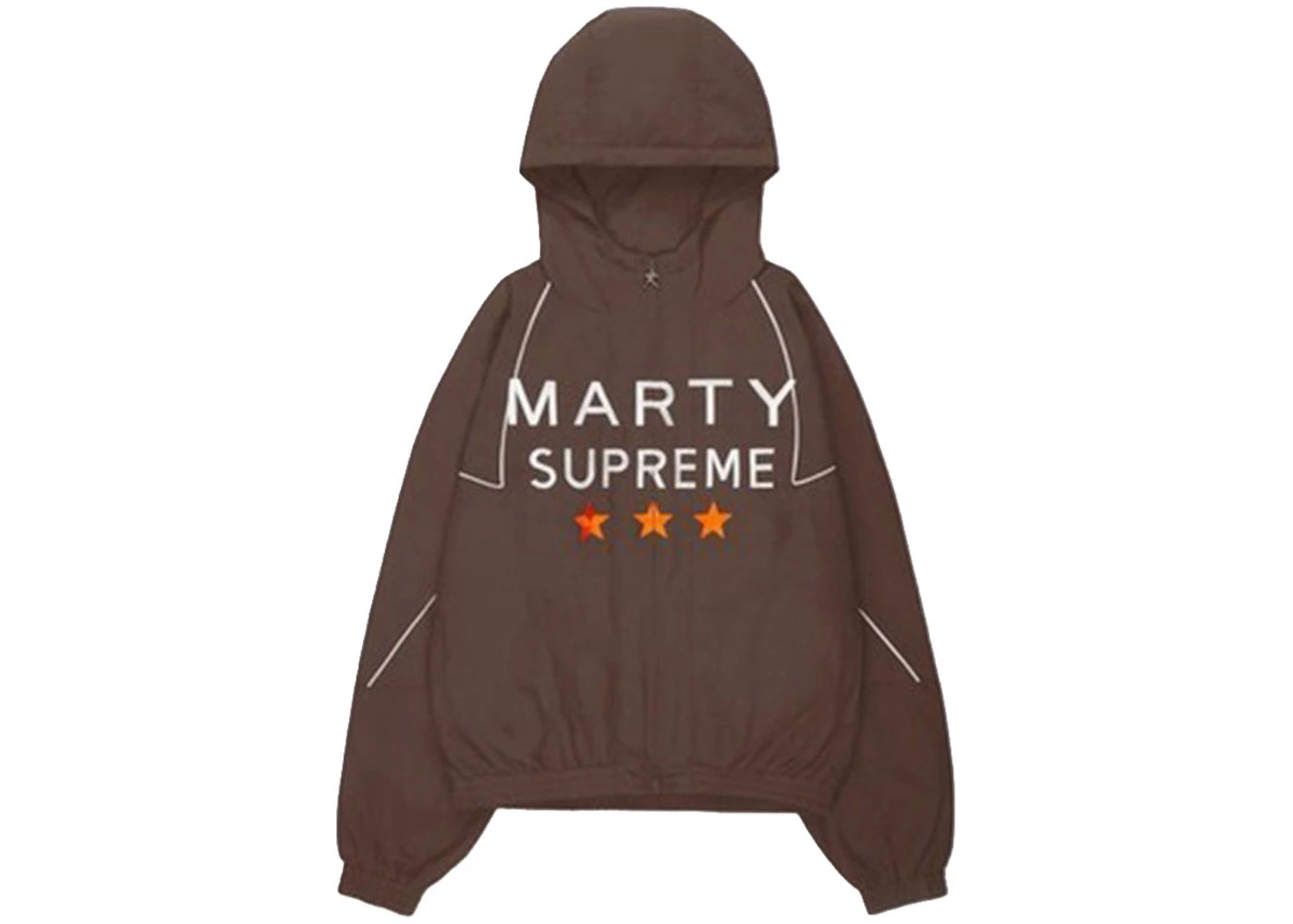 NAHMIAS x Marty Supreme A24 Classic Warm Up Jacket Brown - vue 360