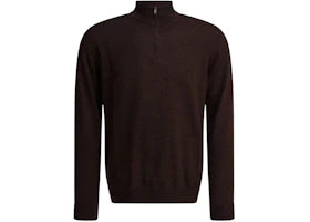 NN.07 Gustav Half-Zip Sweater Brown - vue 360