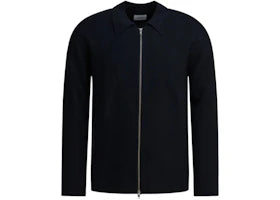 NN.07 Harald Wool Zipper Sweater Blue - vue 360