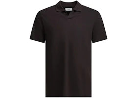 NN.07 Paul Buttonless Polo Shirt Brown - vue 360