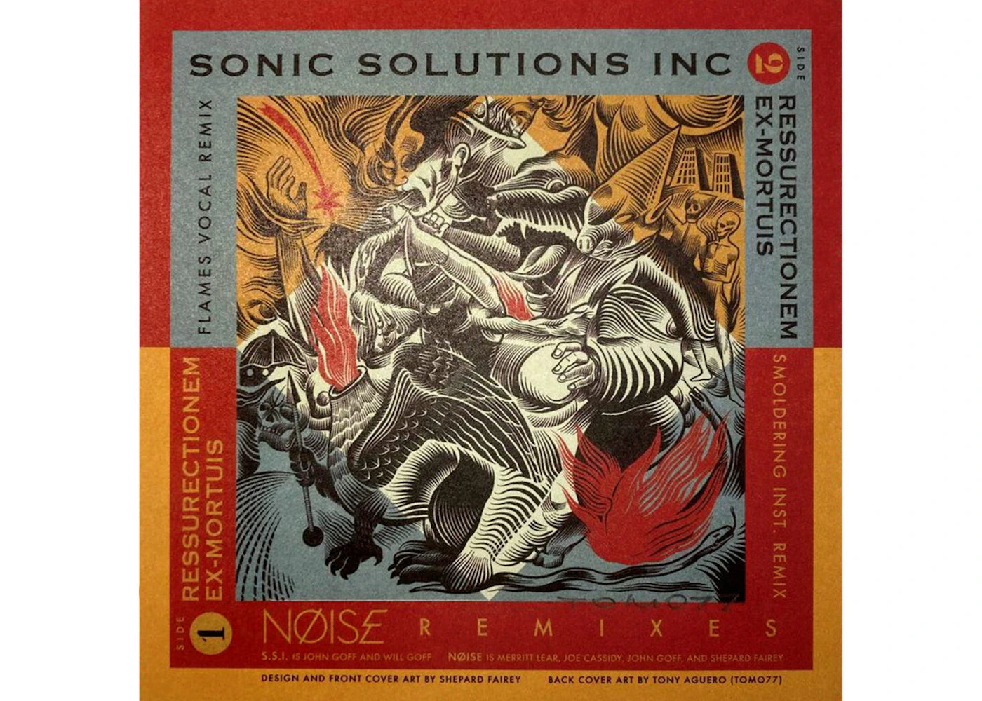 Shepard Fairey Noise Sonic Solutions Inc. Resurrectionem Ex-Mortuis Remix Obey 7" Vinyl Record