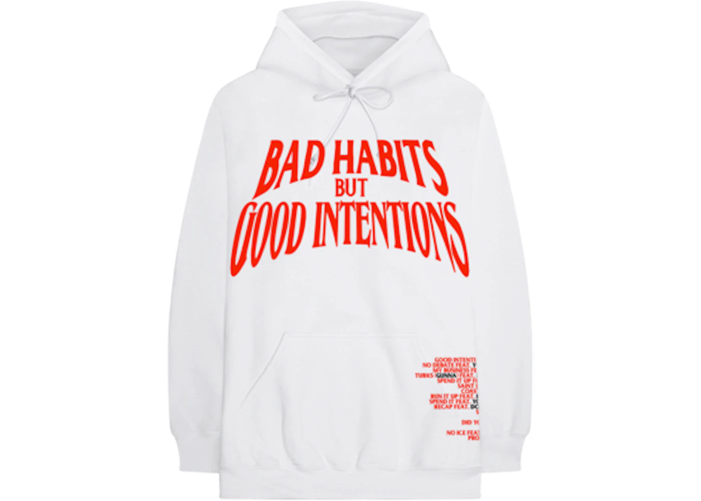 Nav x Vlone Bad Habits Hoodie White - vue secondaire A