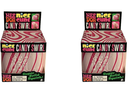 NeeDoh Candy Swirl Nice Cube Squishy Fidget Toy 2x Lot - product view 2