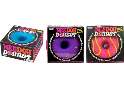NeeDoh Dohnuts Squishy Fidget Toy 3x Lot Blue/Purple/Pink - authentic NeeDoh product