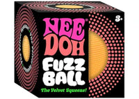 NeeDoh Fuzzball The Velvet Squeeze Squishy Fidget Toy Orange