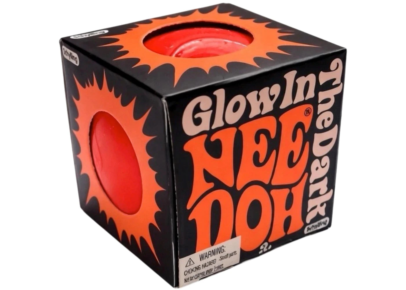 NeeDoh Glow in the Dark Squishy Fidget Toy Orange - vue 360