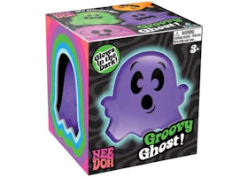 NeeDoh Glowy Ghost Squishy Fidget Toy (Random Facial Expression) Purple - vue 360