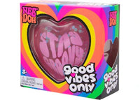 NeeDoh Good Vibes Only Squishy Fidget Toy Pink (Text on Heart May Vary)
