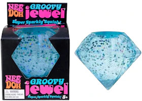 NeeDoh Groovy Jewel Squishy Fidget Toy Blue - vue 360