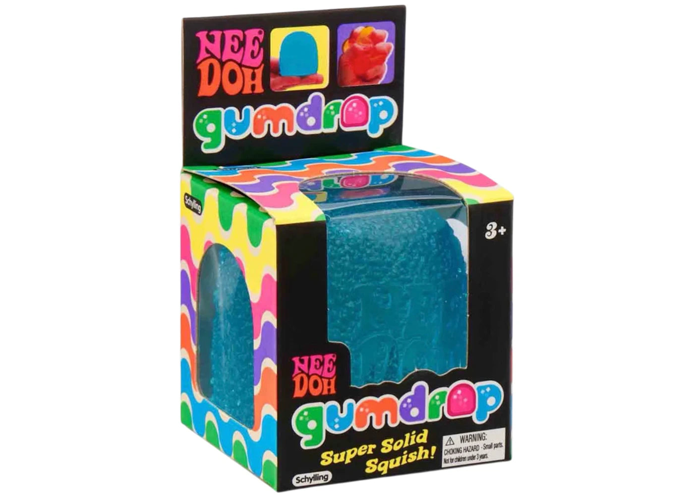 NeeDoh Gumdrop Squishy Fidget Toy Blue - vue 360