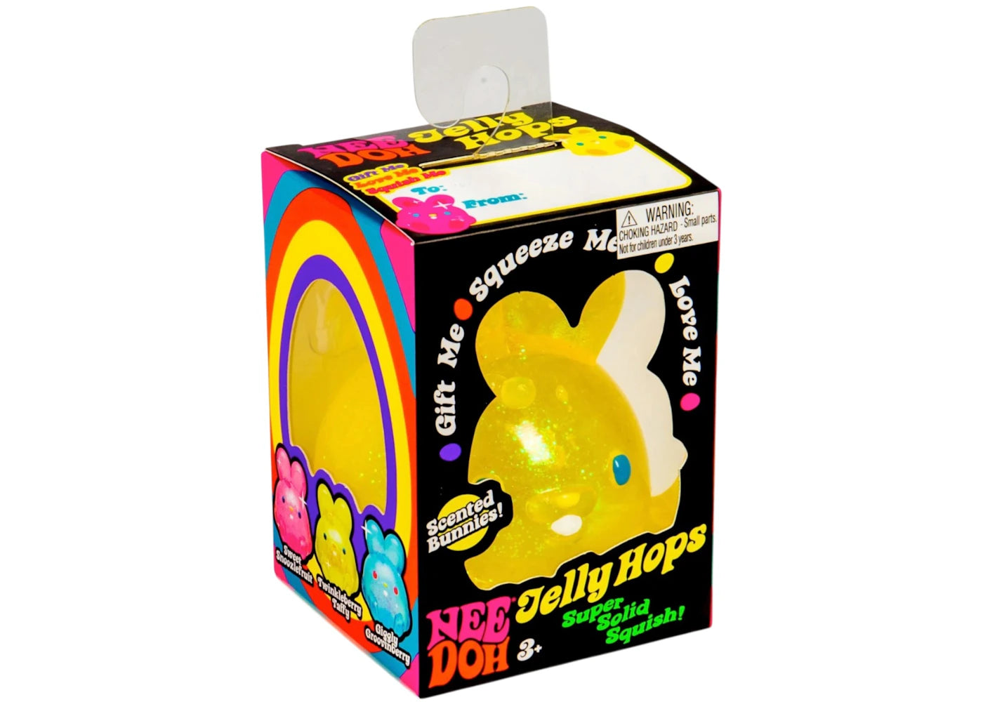 NeeDoh Jelly Hops Scented Bunny Squishy Fidget Toy Yellow - vue 360