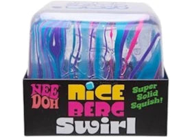 NeeDoh Jumbo Swirl Nice Berg Squishy Fidget Toy Blue - vue 360