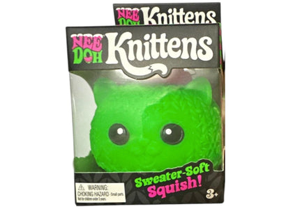 NeeDoh Knittens Squishy Fidget Toy Green - authentic NeeDoh product