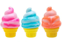 NeeDoh Nice Cream Ice Cream Cone Squishy Fidget Toy 3x Lot Orange/Pink/Blue