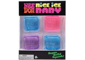 NeeDoh Nice Ice Baby Squishy Fidget Toy Set of 4 Blue/Purple/Pink - vue 360