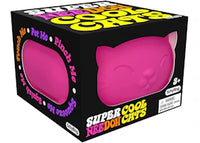 NeeDoh Super Cool Cat Squishy Fidget Toy Pink