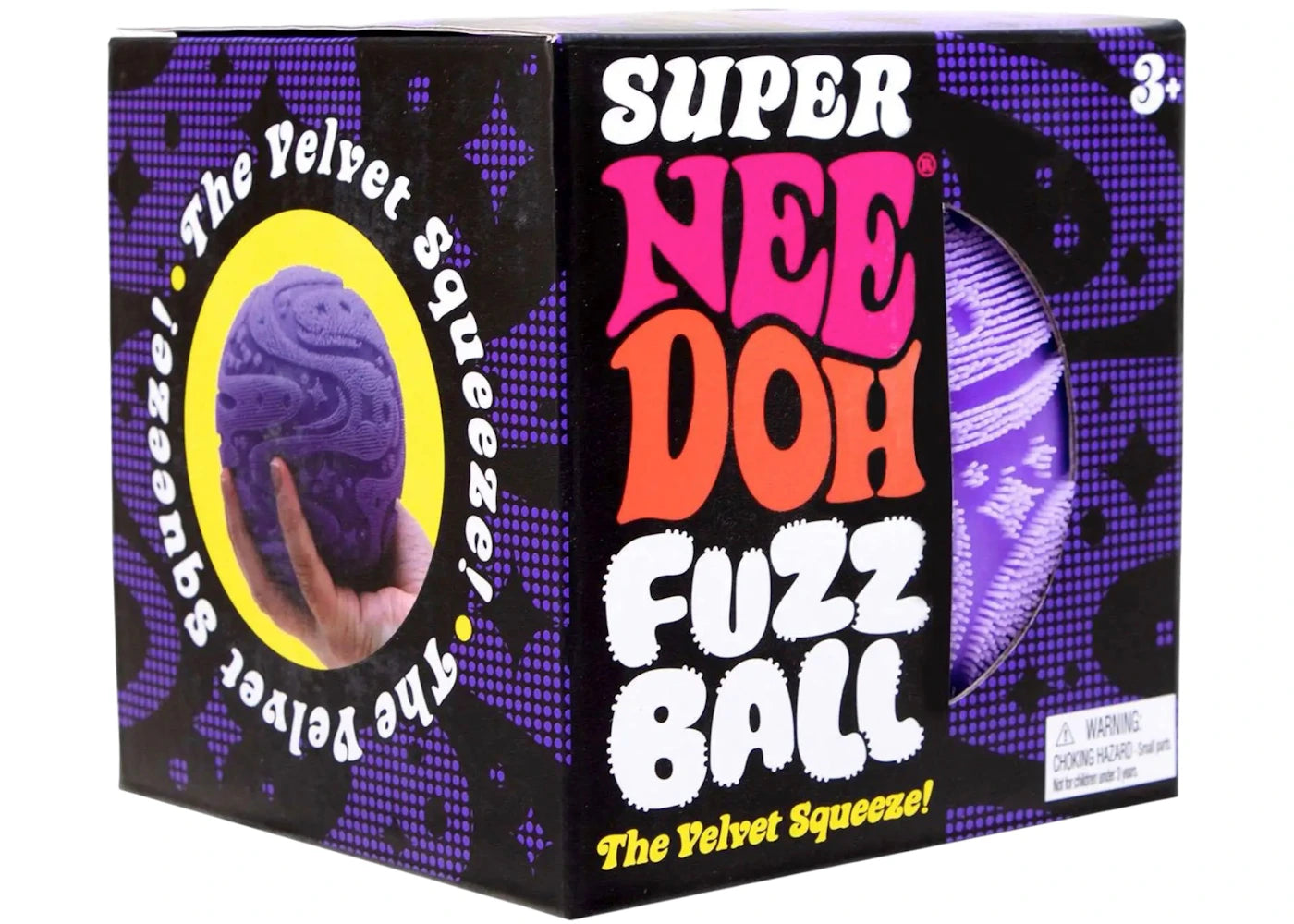 NeeDoh Super Fuzzball Squishy Fidget Toy Purple - vue 360