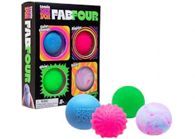 NeeDoh Teenie Fab Four Squishy Fidget Toy Set of 4 Mullticolor - authentic NeeDoh product