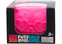 NeeDoh Fuzz Ball Wild Cats Squishy Fidget Toy Pink
