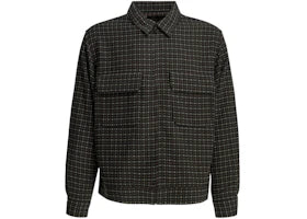 Needles Dobby Square Lightweight Jacket Black - vue 360