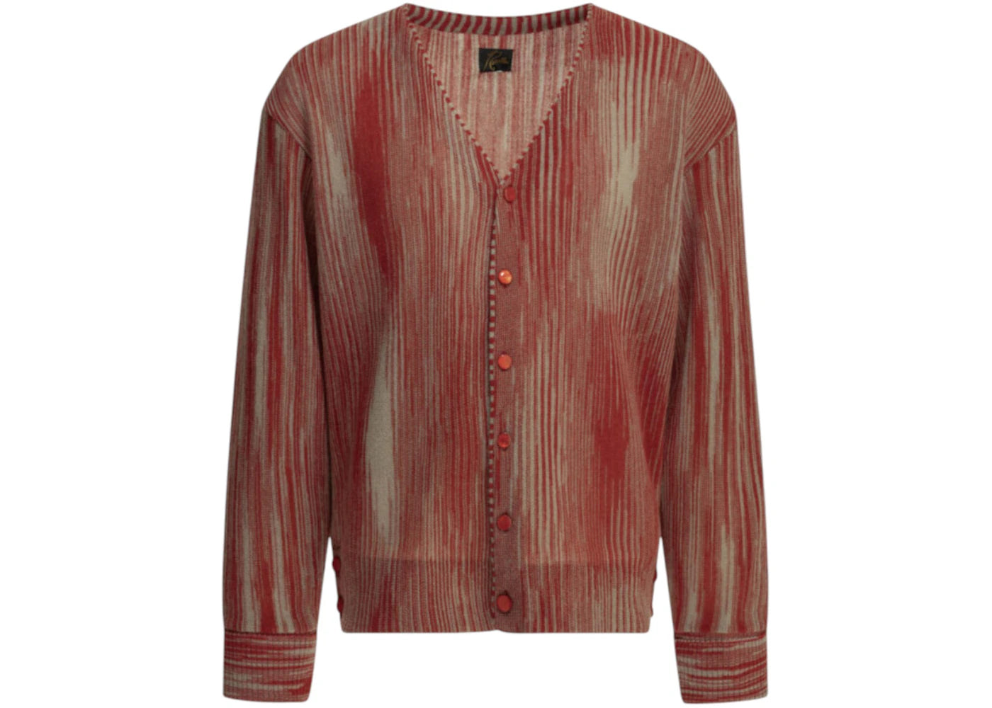 Needles Striped Cardigan Red - vue secondaire A