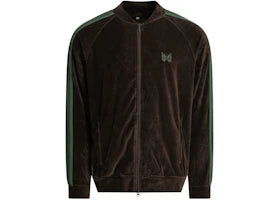 Needles Track Zippered Sweatshirt Brown