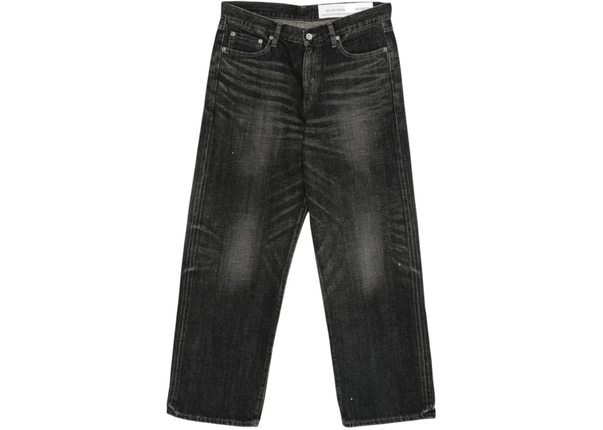 Neighborhood Washed Denim DP Wide Pant Black - vue 360