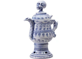 Neighborhood x Dr. Woo Meet Skull Head Incense Chamber Blue - vue 360