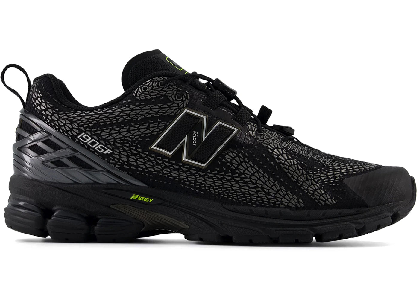 New Balance 1906F Black Alkaline Green - vue 360