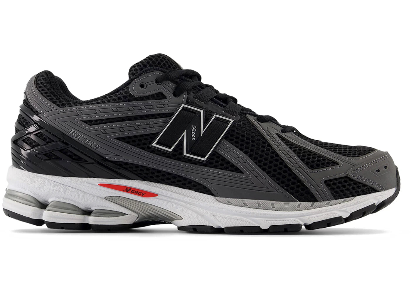 New Balance 1906R Black Team Red Castlerock - vue 360