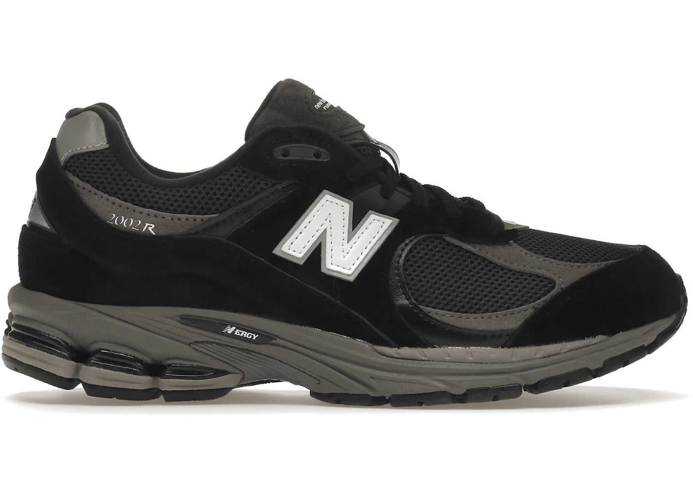 New Balance 2002R Black Dark Grey White