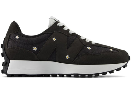 New Balance 327 Black Cement Floral Embroidery (Women's) - authentic New Balance sneakers