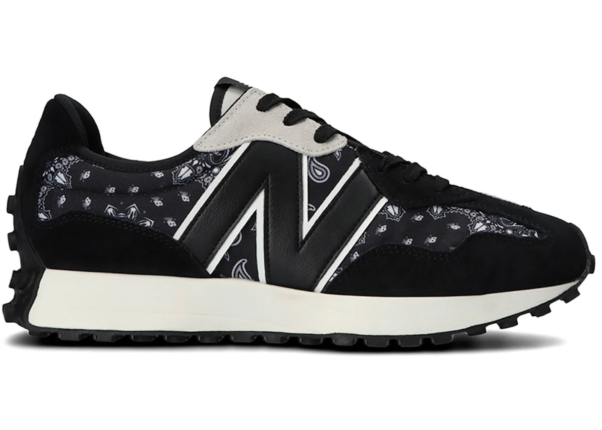 New Balance 327 Black White Paisley - vue secondaire A