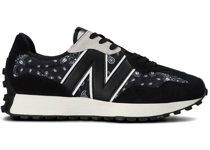 New Balance 327 Black White Paisley - sneakers view 2
