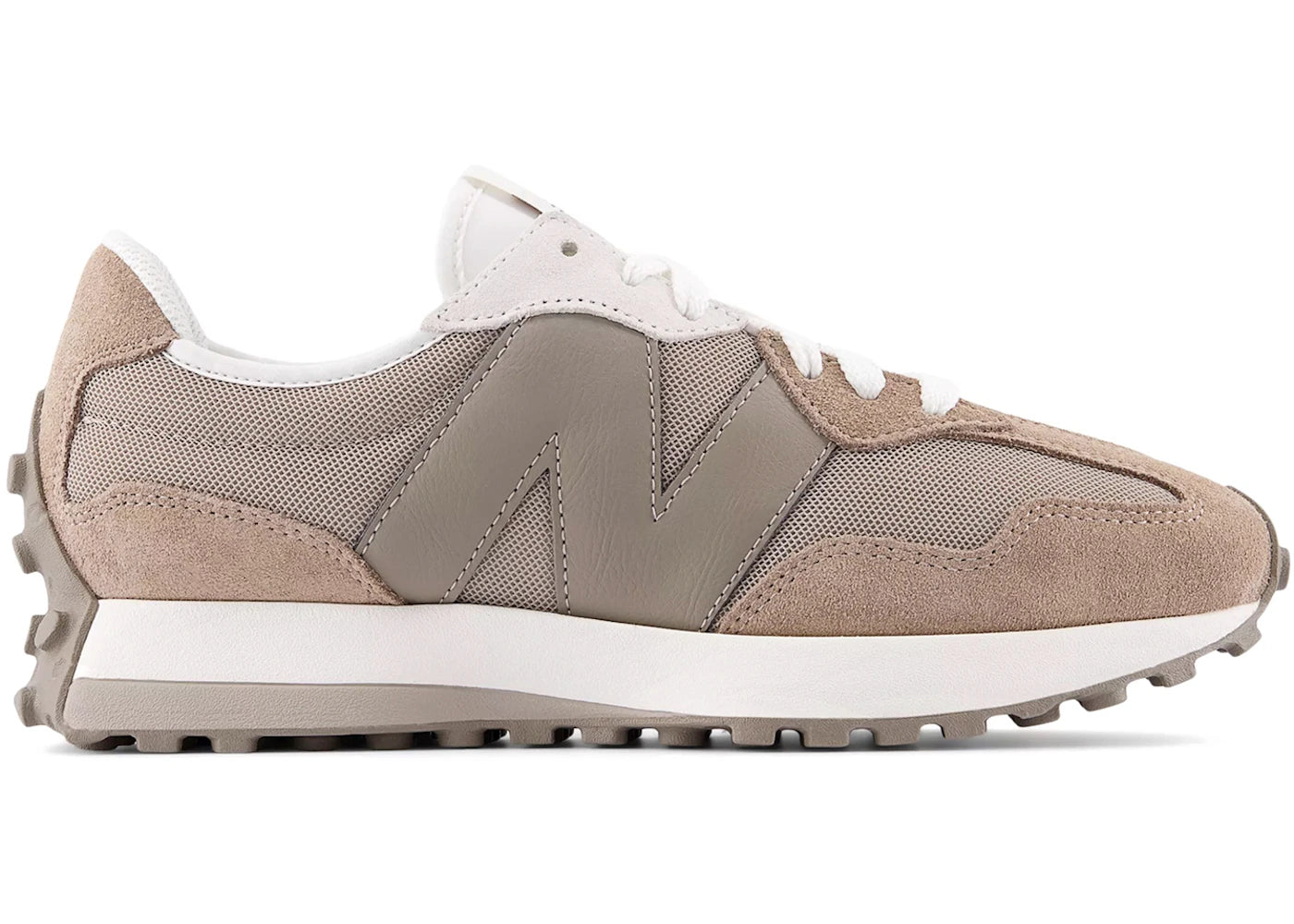 New Balance 327 Mink Brown Nylon - vue secondaire A