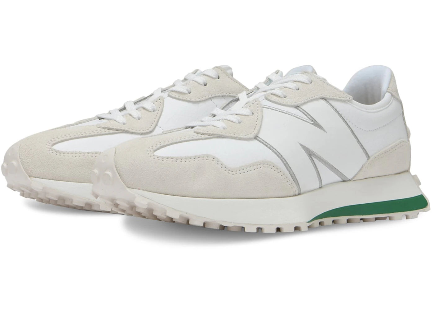 New Balance 327 White Succulent Green - vue secondaire B