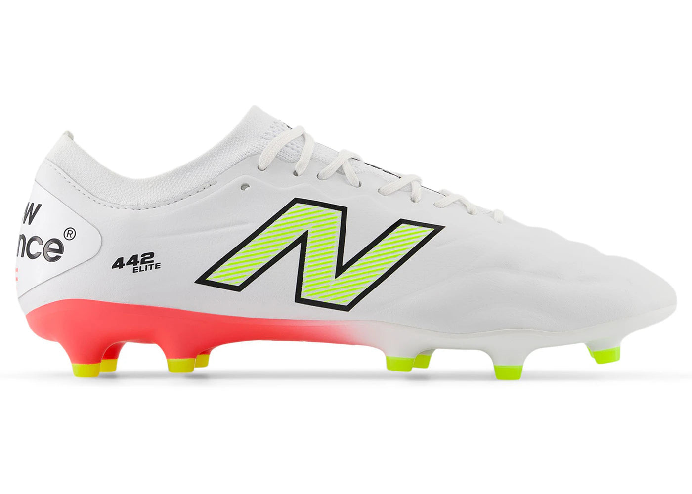 New Balance 442 Elite FG v2 White Energy Red Hi-Lite - vue secondaire A