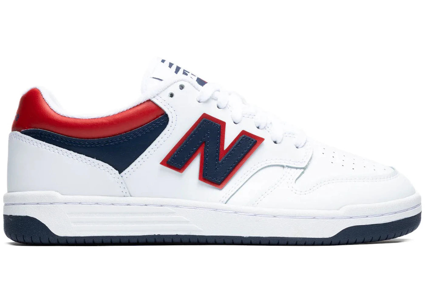 New Balance 480 White Indigo Red - vue 360