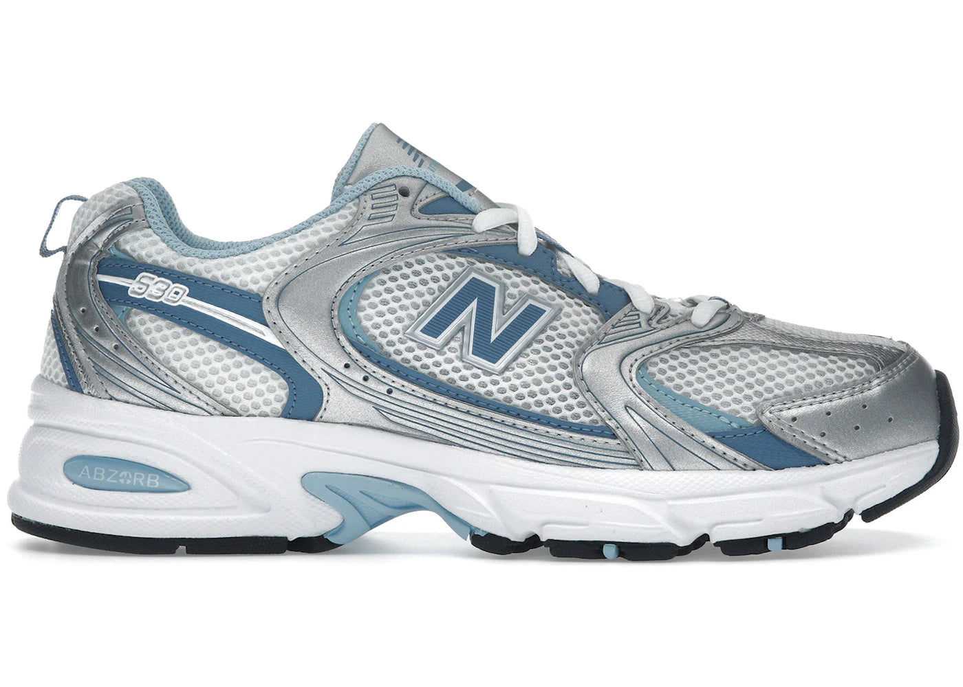 New Balance 530 Silver Metallic Heron Blue - vue 360