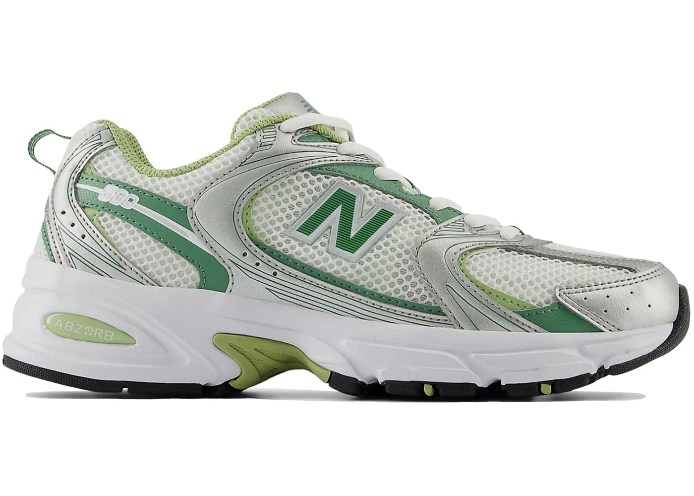 New Balance 530 Silver Metallic Mallard Green - vue 360
