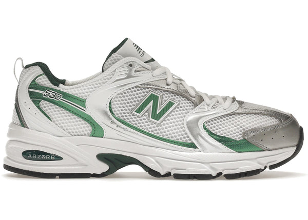 New Balance 530 White Nightwatch Green sneakers - authentic New Balance shoes