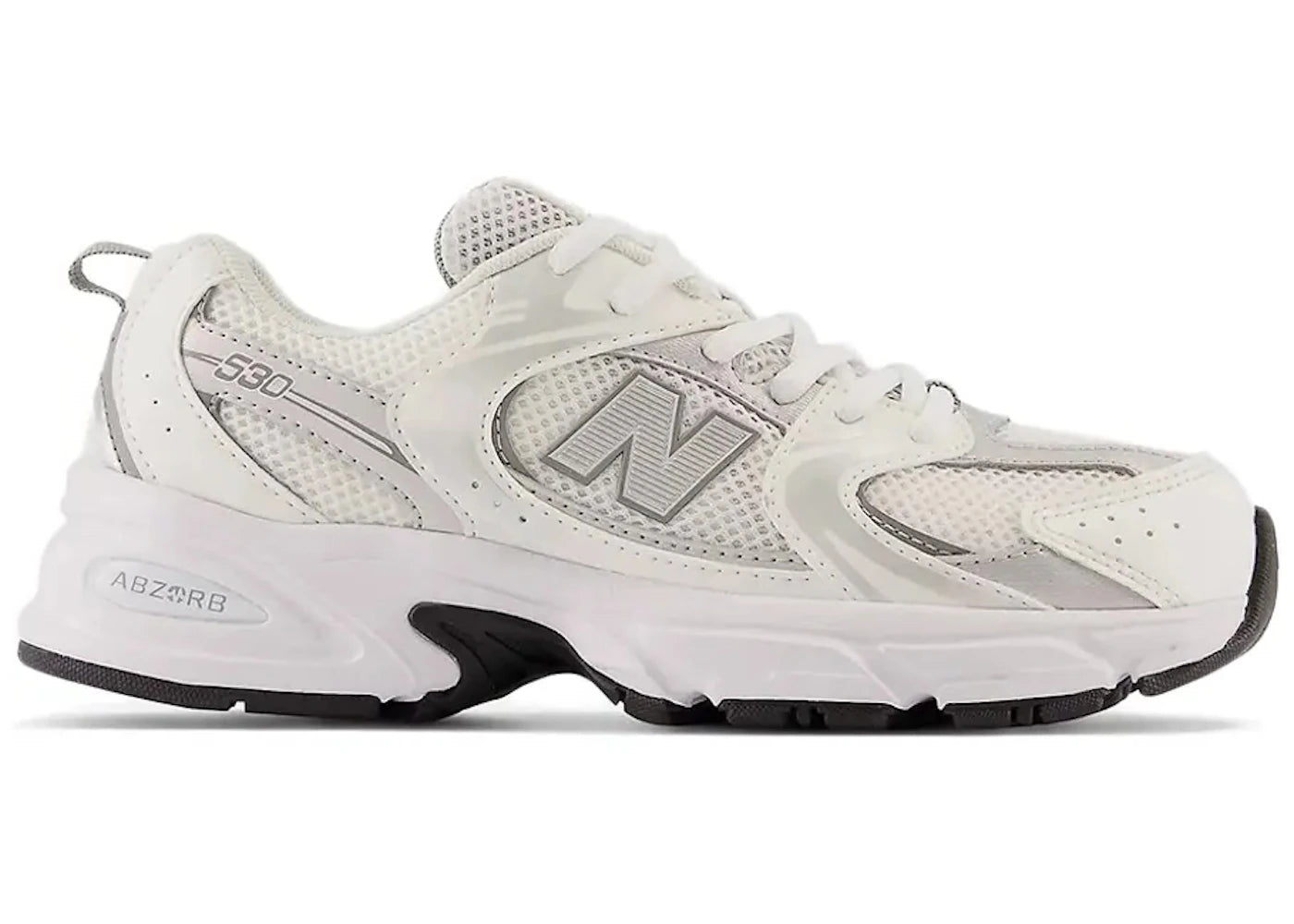New Balance 530 White Silver (GS) - vue 360