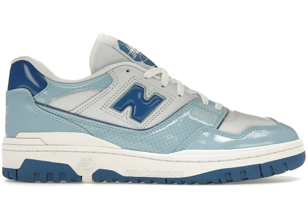 New Balance 550 Chrome Blue Patent sneakers - authentic New Balance shoes