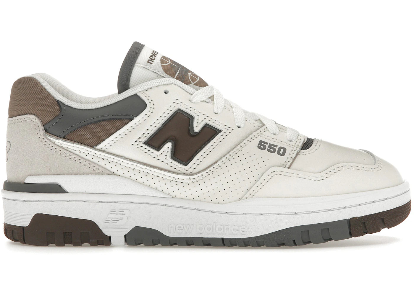 New Balance 550 Sea Salt Dark Mushroom