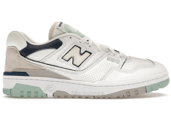 New Balance 550 White Winter Fog Navy sneakers - authentic New Balance shoes