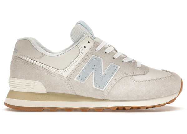 New Balance 574 Beige Ecru Blue Angora (Women's) sneakers - authentic New Balance shoes